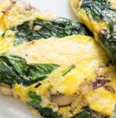 Receta fácil de omelette con espinaca y champiñones, ligera y nutritiv