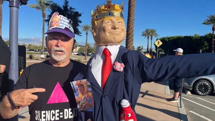Cathedral City protestors gather for No Kings event