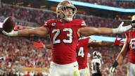 49ers' Christian McCaffrey earns jacket vs. Falcons on newly-created 'National Running Backs Day'