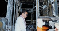 Bus in India catches fire and burns at least 20 people to death