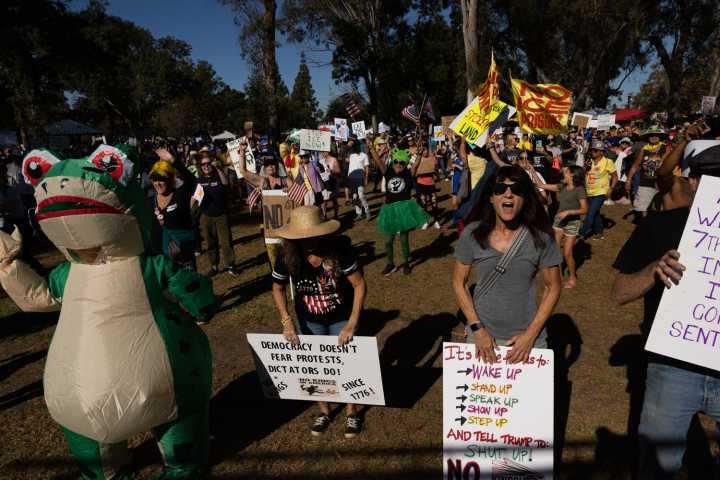 Thousands of People Rail Against ICE Raids, Other Federal Policies in Orange County