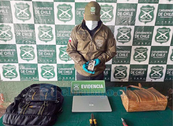 Carabinero de franco frustra robo de diversas especies en pleno centro de Los Andes