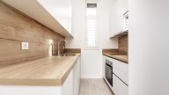 The Cabinet Alternative That'll Give Your Long And Narrow Kitchen An Open Feel