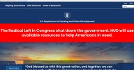 Partisan messages posted on government websites claiming 'Radical Left' has shut down the government