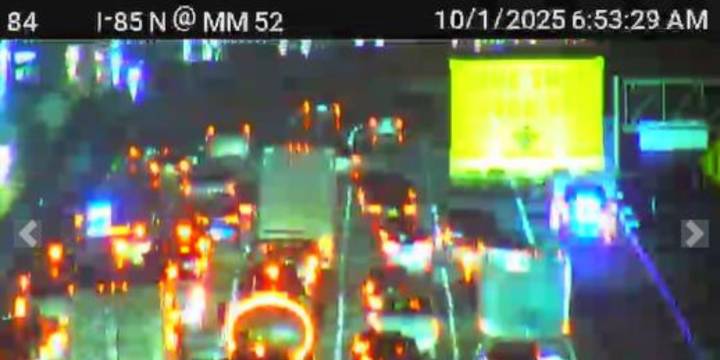 First Alert Traffic: Crash causing backup on I-85N in Greenville County