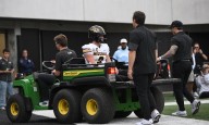 Deadspin | Missouri QB Beau Pribula (leg) carted off in loss at Vanderbilt