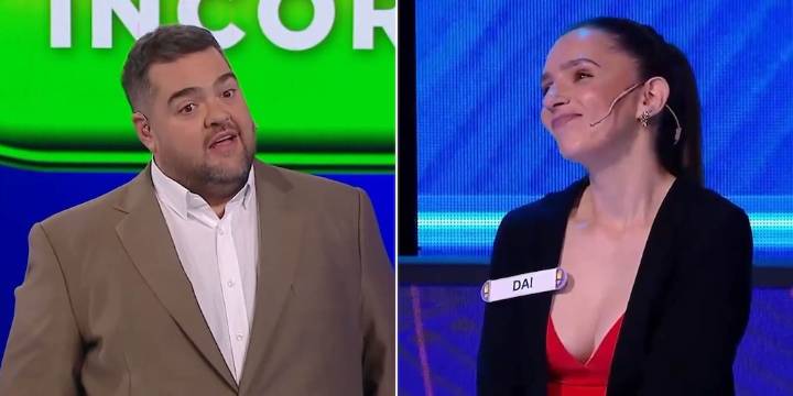Darío Barassi protagonizó un divertido “duelo de escotes” con una participante al aire: “Si ella muestra yo también”