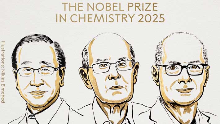 Investigadores ganan el Premio Nobel de Química por el desarrollo de estructuras metal