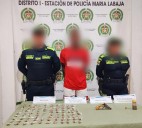 Le hallaron 215 dosis de marihuana y arma de fuego en Maríalabaja