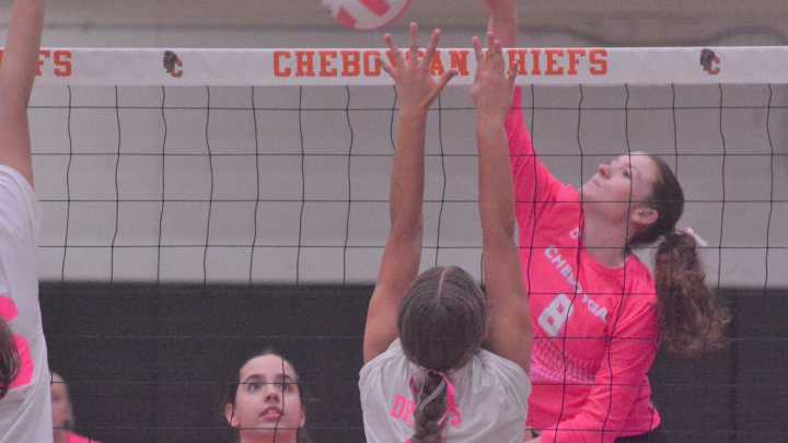 PHOTOS: Cheboygan, Pellston junior varsity volleyball teams compete in pink out match