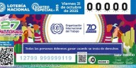 Develan billete de lotería por siete décadas de la Organización Internacional del Trabajo en México