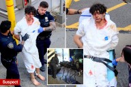 Disturbed Staten Island teen seen bloodied on gurney as he's charged with murder for allegedly decapitating mom's boyfriend
