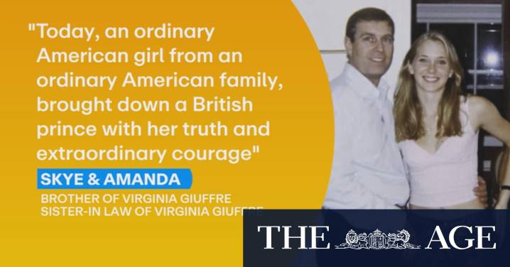Family of Prince Andrew's main accuser Virginia Guiffre issues statement