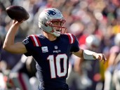Drake Maye throws 3 TDs as Patriots overcome Myles Garrett's 5