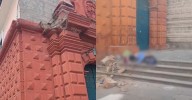Tragedia en Ayacucho: Cornisa de iglesia cae y deja una persona fallecida y varios heridos