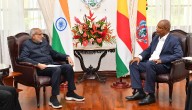 VP Radhakrishnan Meets Seychelles Prez In Victoria, Discusses Bilateral Ties