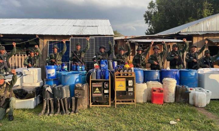 Destruyen campamento de narcotráfico en Apure