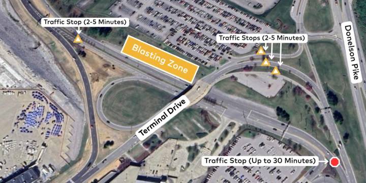 Blasting resumes at Nashville airport