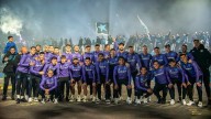 Impactante banderazo de hinchas de Racing, en la previa a recibir a Flamengo