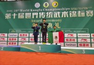 Atletas de Chimalhuacán ganan bronce en el Mundial de Kungfu en China