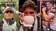 NRL grand final 2025: Brisbane Broncos celebrations pictures, Reece Walsh, Ezra Mam, Wendell Sailor left at door of sheds, video, news