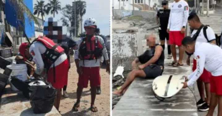 Surfista entra a Olas Altas en Mazatlán y recibe valoración médica