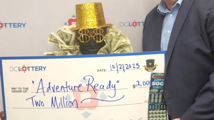 DC civil servant collects $2M lotto prize in decked-out disguise – NBC4 Washington