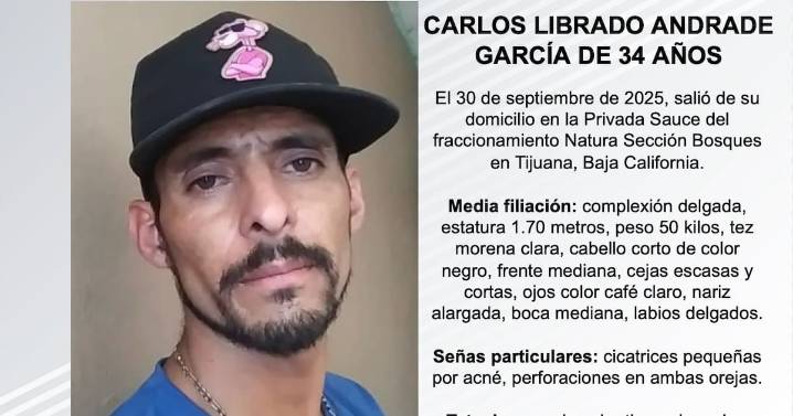 Se busca a Carlos Librado Andrade García de 34 años de edad