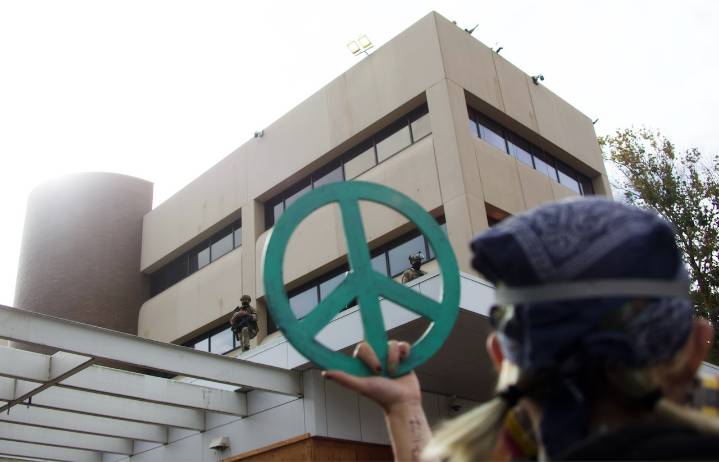 Small but growing crowd gathers outside Portland ICE: Live updates