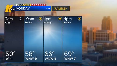 Windy, shower chance this evening