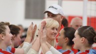 Scenes from Marawood Conference Crossover volleyball action