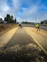 ODOT sweeps thousands of pumpkin seeds off the highway