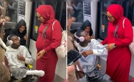 Embarazada reclama lugar a joven que llevaba su propia silla en el Metro