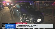 Driver arrested after crashing into fence, police car in West Sacramento