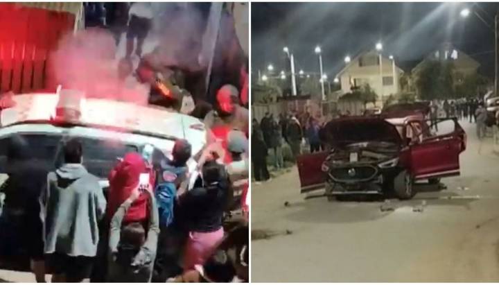 VIDEO: vecinos de San Antonio linchan y queman auto de acusado de abuso sexual
