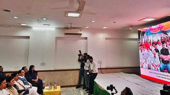 Delhi: BJP president JP Nadda joins Greater Kailash residents for 'Mann Ki Baat'