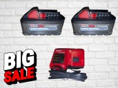 Get $300 Milwaukee M18 Power Tool Battery Starter Kit with charger for $192 at Walmart