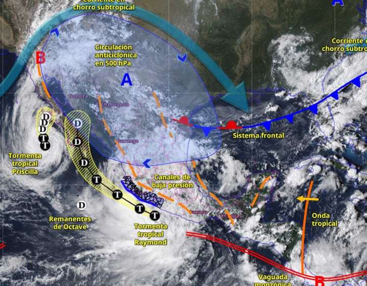 Clima en México hoy 10 de octubre de 2025: Por 'Raymond' prevén más lluvias en estos estados