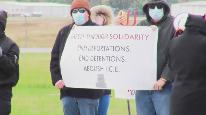 Protesters rally outside Little Rock ICE office amid government shutdown