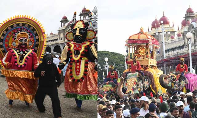 Udupi district team wins first prize at Mysuru Dasara Jamboo Savari parade