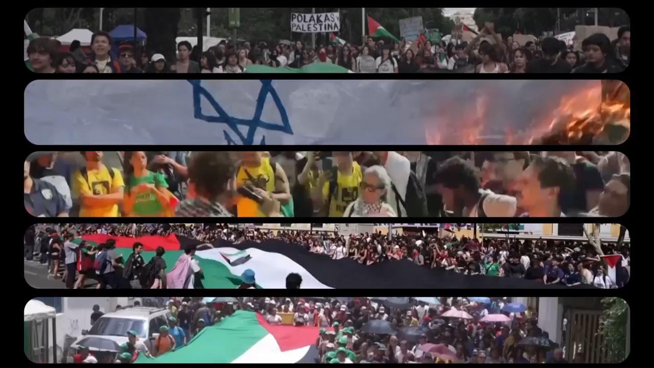 Across Latin America people march in support of Palestinians on October 7 anniversary