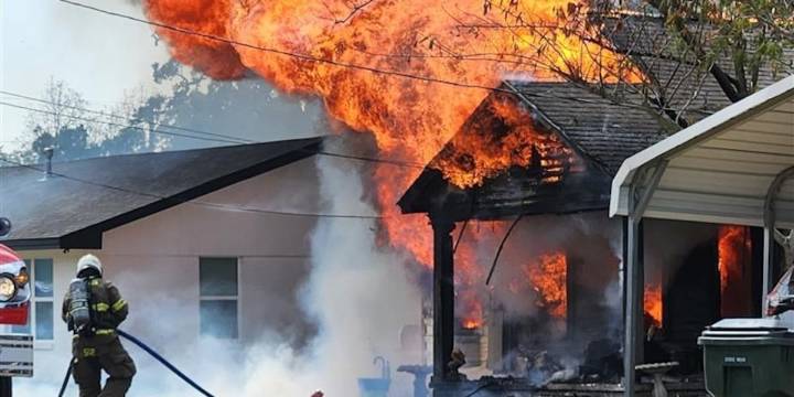 Franklin home destroyed by fire