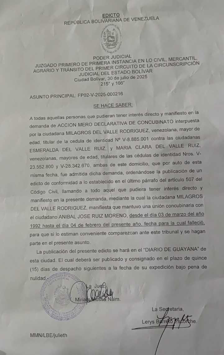 EDICTO