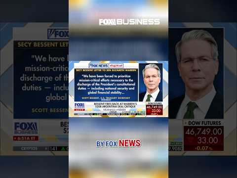 Scott Bessent, Elizabeth Warren spar over Argentina deal #shorts