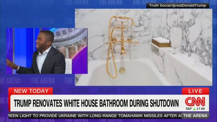 Republican Strategist Has a Hard Time Defending Trump’s New Bathroom