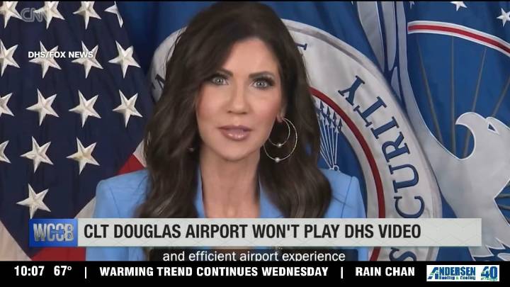Charlotte airport won't show DHS video blaming Dems for gov't shutdown