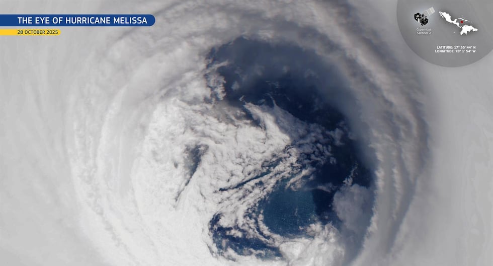 Así se ve el ojo del huracán ‘Melissa’ desde el espacio: fue captado por satélite Copernicus | ciencias 