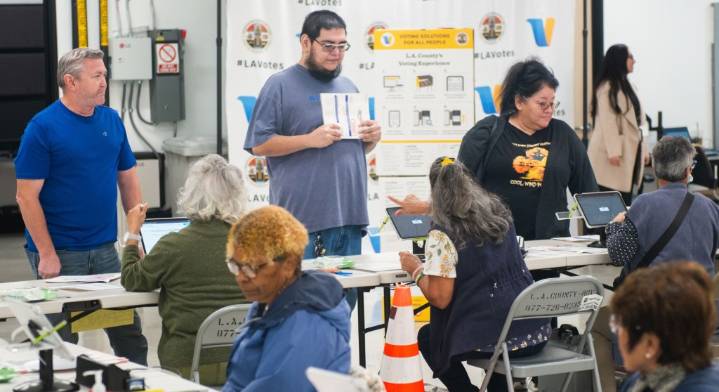 More than 100 vote centers will open on Saturday in Los Angeles County