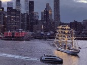 Mexican navy ship departs New York after deadly Brooklyn Bridge collision repairs