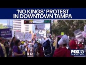 'No Kings' protest in downtown Tampa on Saturday